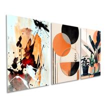 Quadros Decorativos Abstrato Geométrico Plantas Moderno Sala