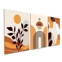 Quadros Decorativos Abstrato Orgânico Tons Terrosos Boho