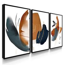 Quadros Decorativos Abstrato Pintura Laranja