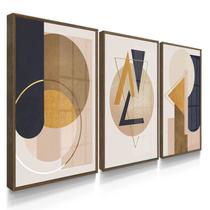 Quadros Decorativos Abstrato Tons Terrosos Tons Azul