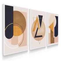 Quadros Decorativos Abstrato Tons Terrosos Tons Azul