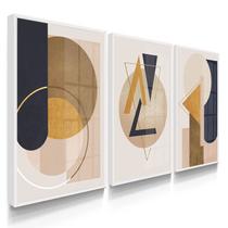 Quadros Decorativos Abstrato Tons Terrosos Tons Azul