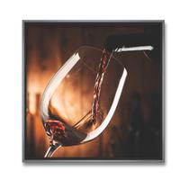 Quadros Decorativos Adega Vinhos com Vidro e Moldura 43x43cm