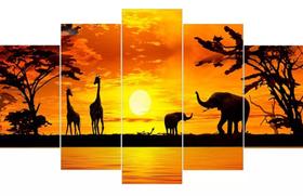 Quadros Decorativos Animais Africanos"