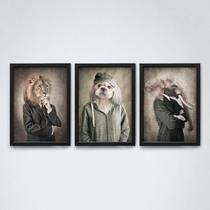 Quadros Decorativos Animais Humanos A4 20x30cm