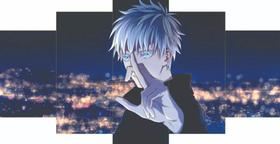Quadros Decorativos Anime Jujutsu Kaisen Quadro Satoru Gojo Domínio"