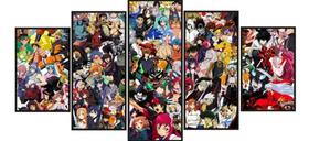 Quadros Decorativos Anime Mangá Crossover One Piece Naruto"