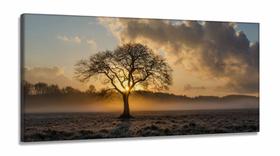 Quadros Decorativos Arvore Por Do Sol em Tecido Canvas 130x60 Quadros Decorativos Arvore Por Do Sol em Tecido Canvas 130x60