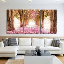 Quadros Decorativos Arvore Rosa 120 X 60 Cm