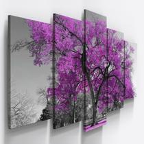 Quadros Decorativos Arvore Roxo Botanico Sala