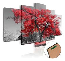 Quadros Decorativos Arvore Vida Botanico Quarto Vermelho