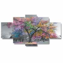 Quadros Decorativos Arvore Vida Botanico Sala Quarto Colorida