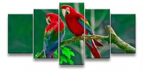 quadros decorativos Aves Araras Vermelhas"