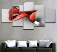 quadros decorativos Beijo Batom Vermelho" quadros decorativos Beijo Batom Vermelho"