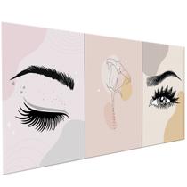 Quadros Decorativos Beleza Feminina Sobrancelha Beauty Sala Escritório Ambiente Moderno PMG Quadros Decorativos Beleza Feminina Sobrancelha Beauty Sala Escritório Ambiente Moderno PMG