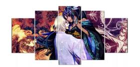 Quadros Decorativos Bleach Urahara Kisuke E Yoruichi Love" Quadros Decorativos Bleach Urahara Kisuke E Yoruichi Love"