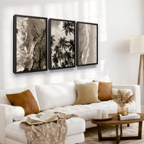 Quadros Decorativos Boho Praia Coqueiro Quarto Sala Moldura