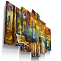 Quadros Decorativos Bosque Abstrato Casal Sala Quarto