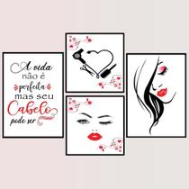 Quadros Decorativos Cabelereira Salão Beleza