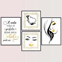 Quadros Decorativos Cabelereira Salão Beleza