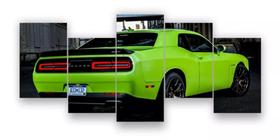 Quadros Decorativos Carro Dodge Challenger Verde"
