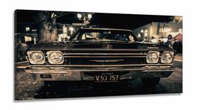 Quadros Decorativos Carro Impala Retrô Quarto Sala em Tecido Canvas 130x60