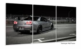 Quadros Decorativos Carros Skyline 120x60 3 peças em Tecido Quadros Decorativos Carros Skyline 120x60 3 peças em Tecido