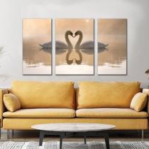 Quadros Decorativos Casal de Cisne Quadros Decorativos Casal de Cisne