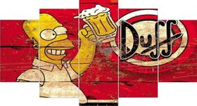Quadros Decorativos Cerveja Duff Homer Simpson" - iron tech