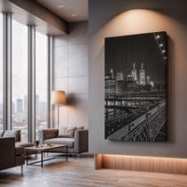 Quadros Decorativos Cidade Noturna 40x60 Moderno Luxo Sala Quarto Escritório