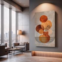 Quadros Decorativos Círculos Orgânicos 90x60 Moderno Luxo Sala Quarto Escritório