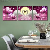 Quadros Decorativos Cisne Mosaico 3 Peças Quadros Decorativos Cisne Mosaico 3 Peças