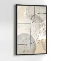 Quadros Decorativos com com Moldura Abstrato linhas Bege Cinza Marrom Vertical para Sala Quarto Decoração Quadros Decorativos com com Moldura Abstrato linhas Bege Cinza Marrom Vertical para Sala Quarto Decoração
