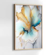 Quadros Decorativos com com Moldura Abstrato Mármore Moderno Azul Dourado Vertical para Sala Quarto Decoração Quadros Decorativos com com Moldura Abstrato Mármore Moderno Azul Dourado Vertical para Sala Quarto Decoração