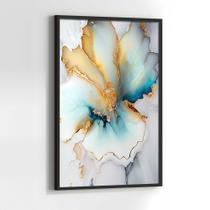 Quadros Decorativos com com Moldura Abstrato Mármore Moderno Azul Dourado Vertical para Sala Quarto Decoração Quadros Decorativos com com Moldura Abstrato Mármore Moderno Azul Dourado Vertical para Sala Quarto Decoração