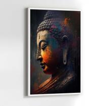 Quadros Decorativos com com Moldura Buda Colorido Vertical para Sala Quarto Decoração Quadros Decorativos com com Moldura Buda Colorido Vertical para Sala Quarto Decoração