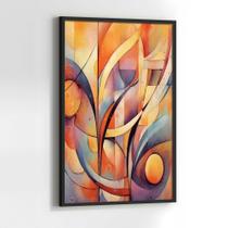 Quadros Decorativos com com Moldura Cores ao Vento Abstrato Moderno Vertical para Sala Quarto Decoração