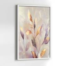 Quadros Decorativos com com Moldura Floral Cores Claras Plantas luxo Vertical para Sala Quarto Decoração
