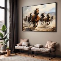 Quadros decorativos com Moldura Sala Quarto Cavalos Correndo Cavalo Luxo Grande Hall Quadros decorativos com Moldura Sala Quarto Cavalos Correndo Cavalo Luxo Grande Hall