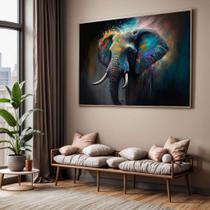 Quadros decorativos com Moldura Sala Quarto Elefante Art Urbana Cores Grande Hall Quadros decorativos com Moldura Sala Quarto Elefante Art Urbana Cores Grande Hall