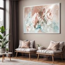 Quadros decorativos com Moldura Sala Quarto Floral Rosa Cores Floral Abstrato Grande Hall Quadros decorativos com Moldura Sala Quarto Floral Rosa Cores Floral Abstrato Grande Hall