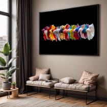 Quadros decorativos com Moldura Sala Quarto Peixes Coloridos Grande Hall