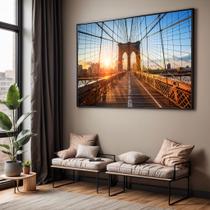 Quadros decorativos com Moldura Sala Quarto Ponte Brooklyn NY Grande Hall Quadros decorativos com Moldura Sala Quarto Ponte Brooklyn NY Grande Hall