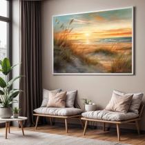 Quadros decorativos com Moldura Sala Quarto Praia Deserta Grande Hall Quadros decorativos com Moldura Sala Quarto Praia Deserta Grande Hall