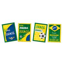 Quadros Decorativos Copa do mundo Brasil 2022 4 Unidades
