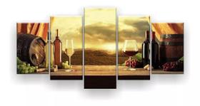 Quadros Decorativos Cortina Vinho Uvas 5pc Sala Kit Quadros Decorativos Cortina Vinho Uvas 5pc Sala Kit