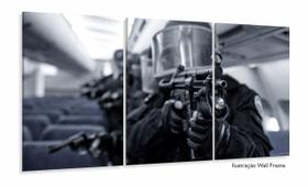 Quadros Decorativos Counter Strike Go 120x60 3 peças em Tecido