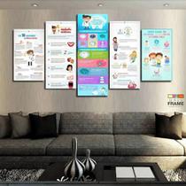 Quadros Decorativos Dentista Info 63x130mt em Tecido
