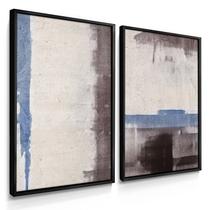 Quadros Decorativos Dupla Abstrato Cimento Com Moldura Quadros Decorativos Dupla Abstrato Cimento Com Moldura