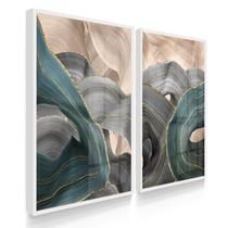 Quadros Decorativos Dupla Esmeralda Com Moldura Quadros Decorativos Dupla Esmeralda Com Moldura